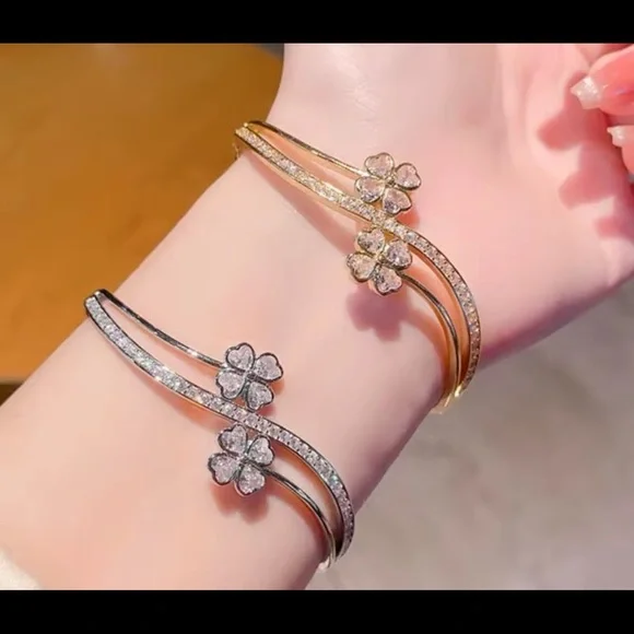 Gorgeous silver plated clover petal bracelet - #253 - Picture 12 of 12